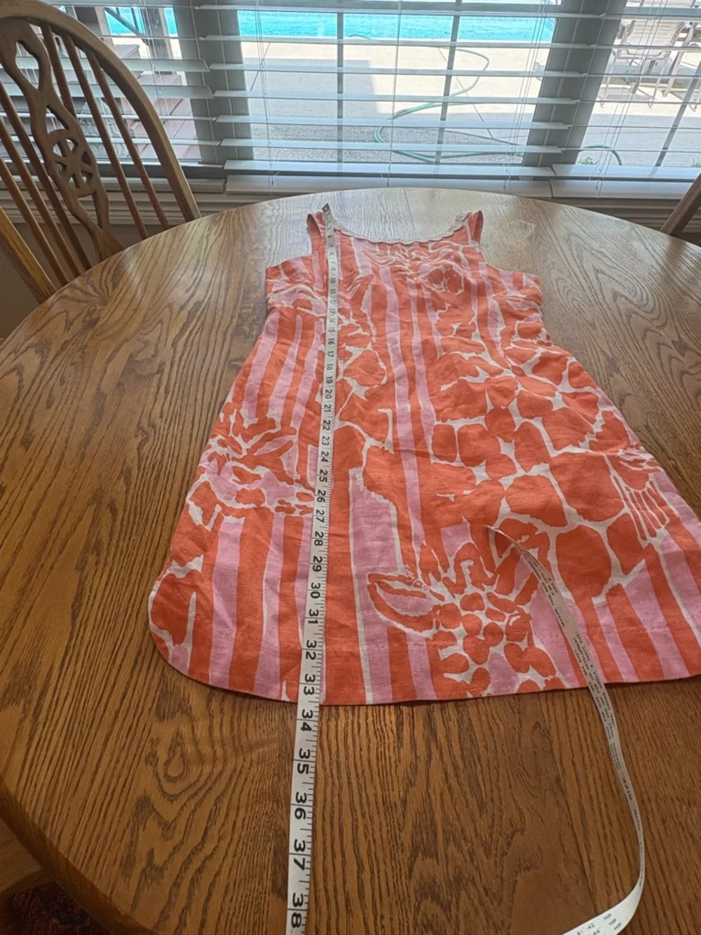 Lilly Pulitzer for Target Pink Orange Giraffe Linen Shift Dress Size 6